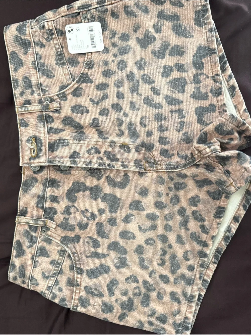 Free People Leopard Shorts